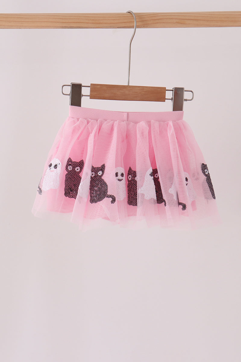 Pink ghost sequin tutu skirts