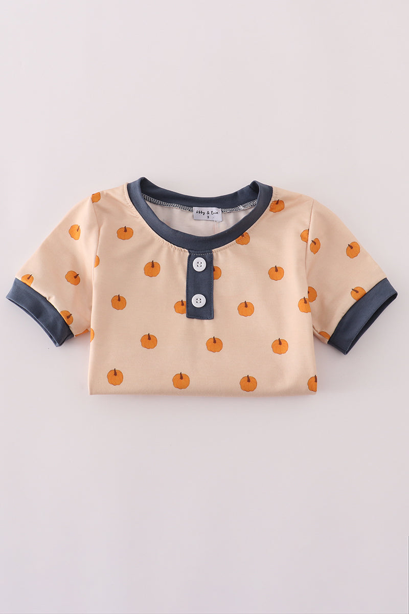 Khaki print pajamas set