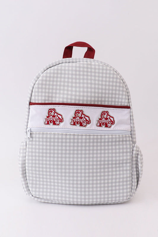 Mississippi state bulldogs embroidery boy backpack