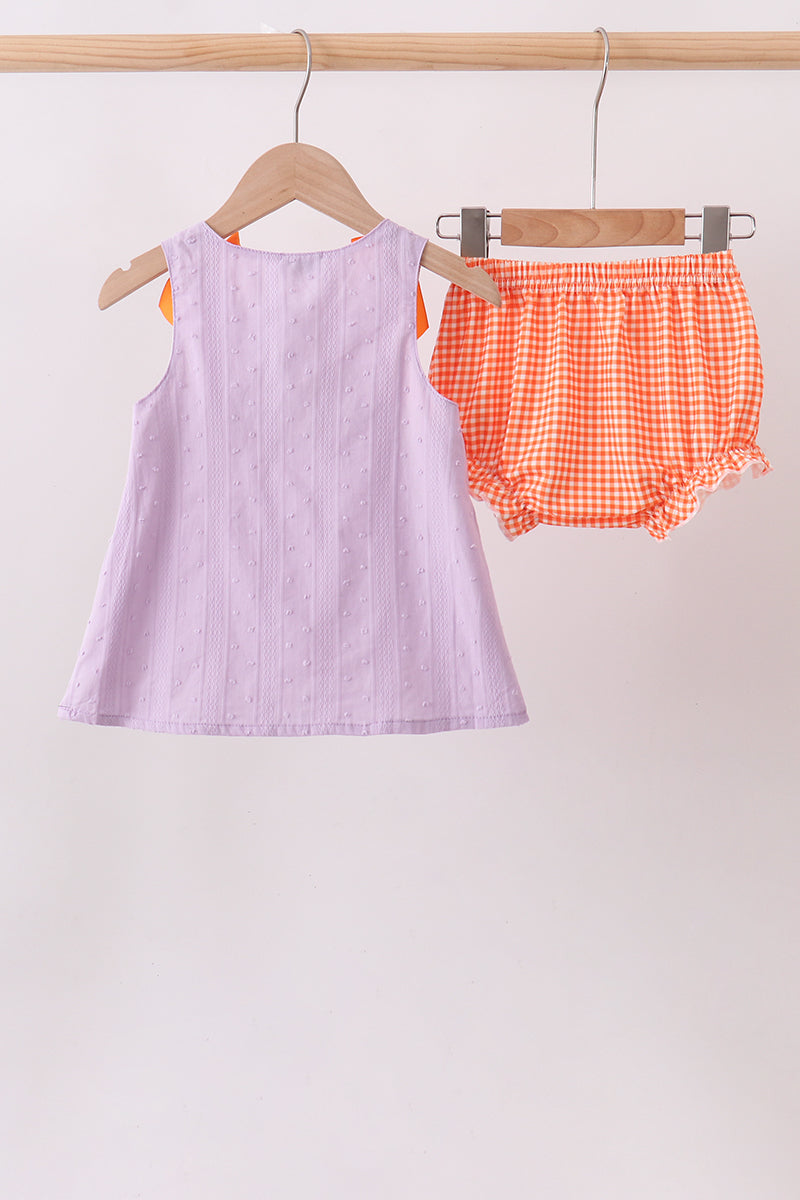 Purple Candy Smocked Bloomer Set