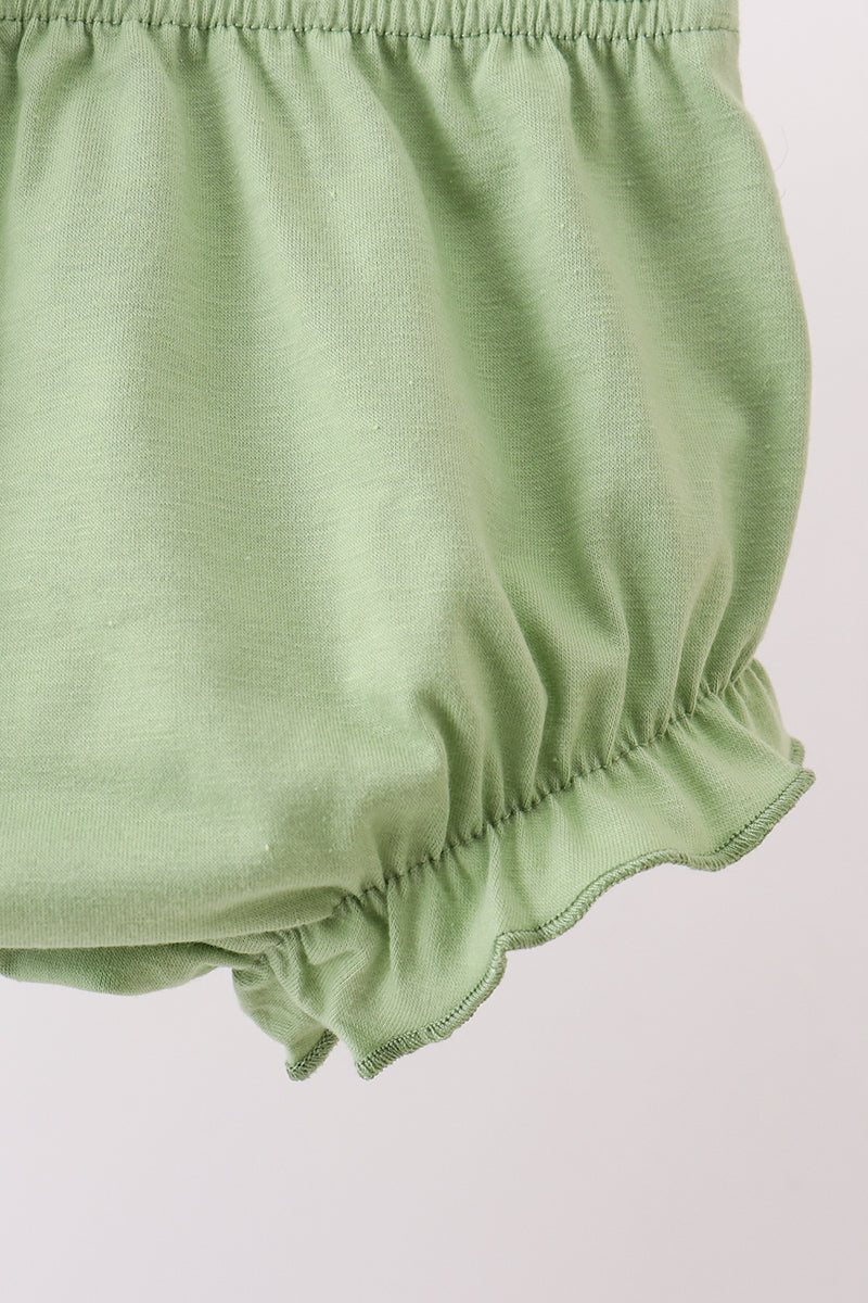 Blue Pumpkin Embroidery jacquard Ruffle Bloomer Set