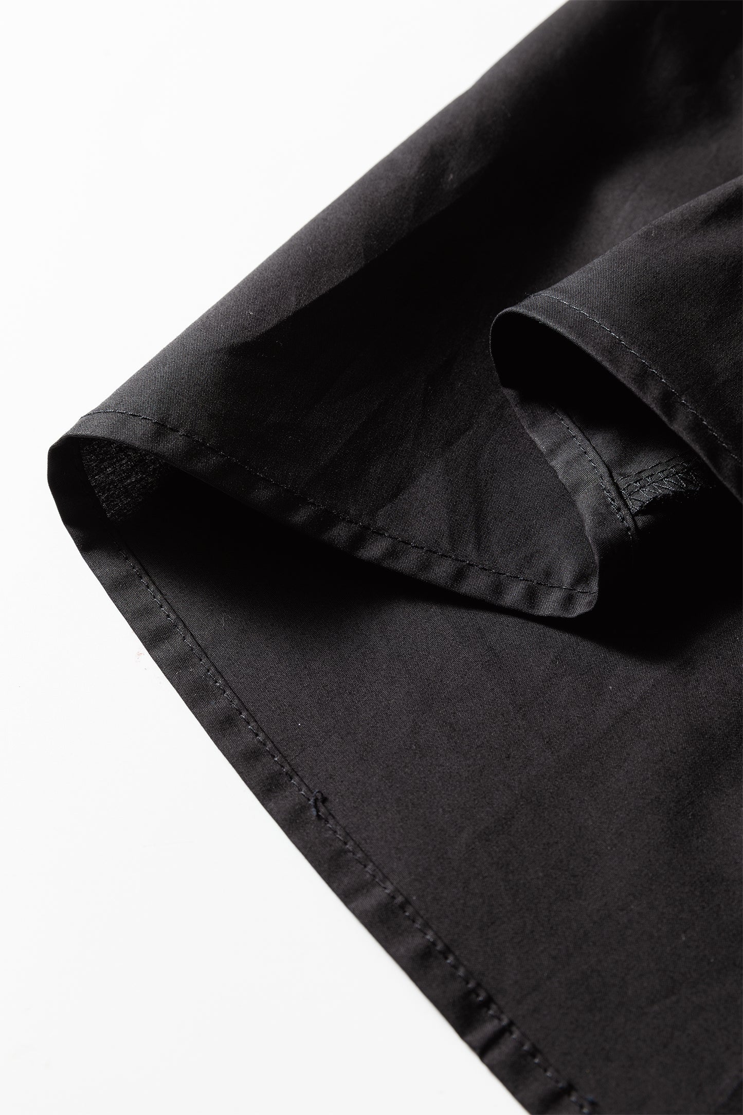 Black Ricrac Trim Color Block Patchwork Shirt Collar Short Sleeve Blouse