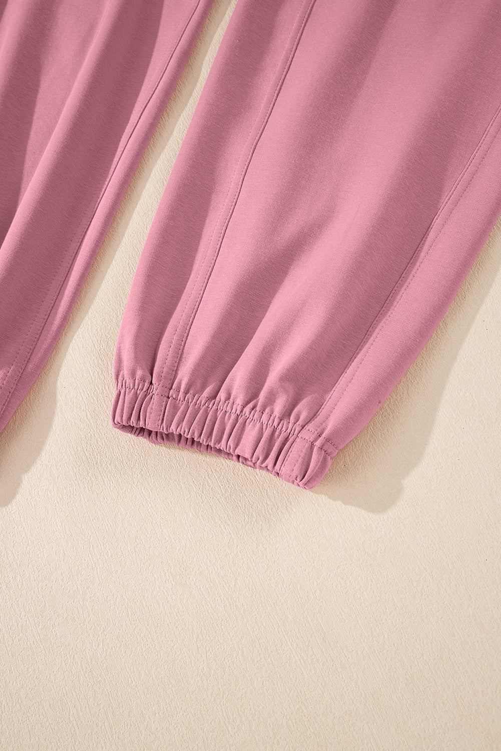 Light Pink Lace-up Elastic Waist Sleeveless Square Neck Jumpsuit