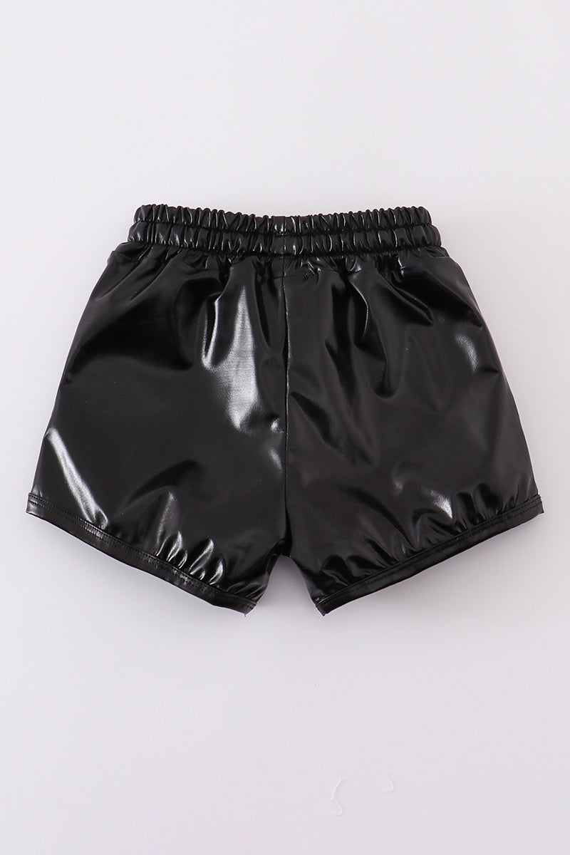 Black laser shorts