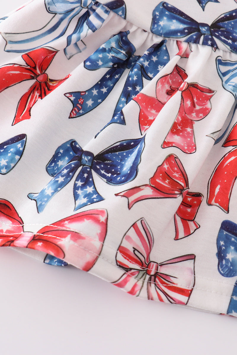 Bow print mom&me top