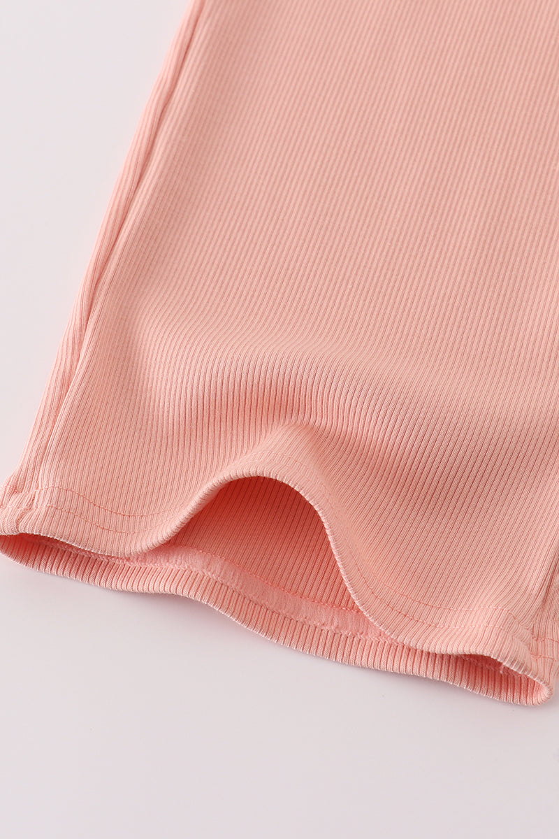 Pink MINI french knot pants set