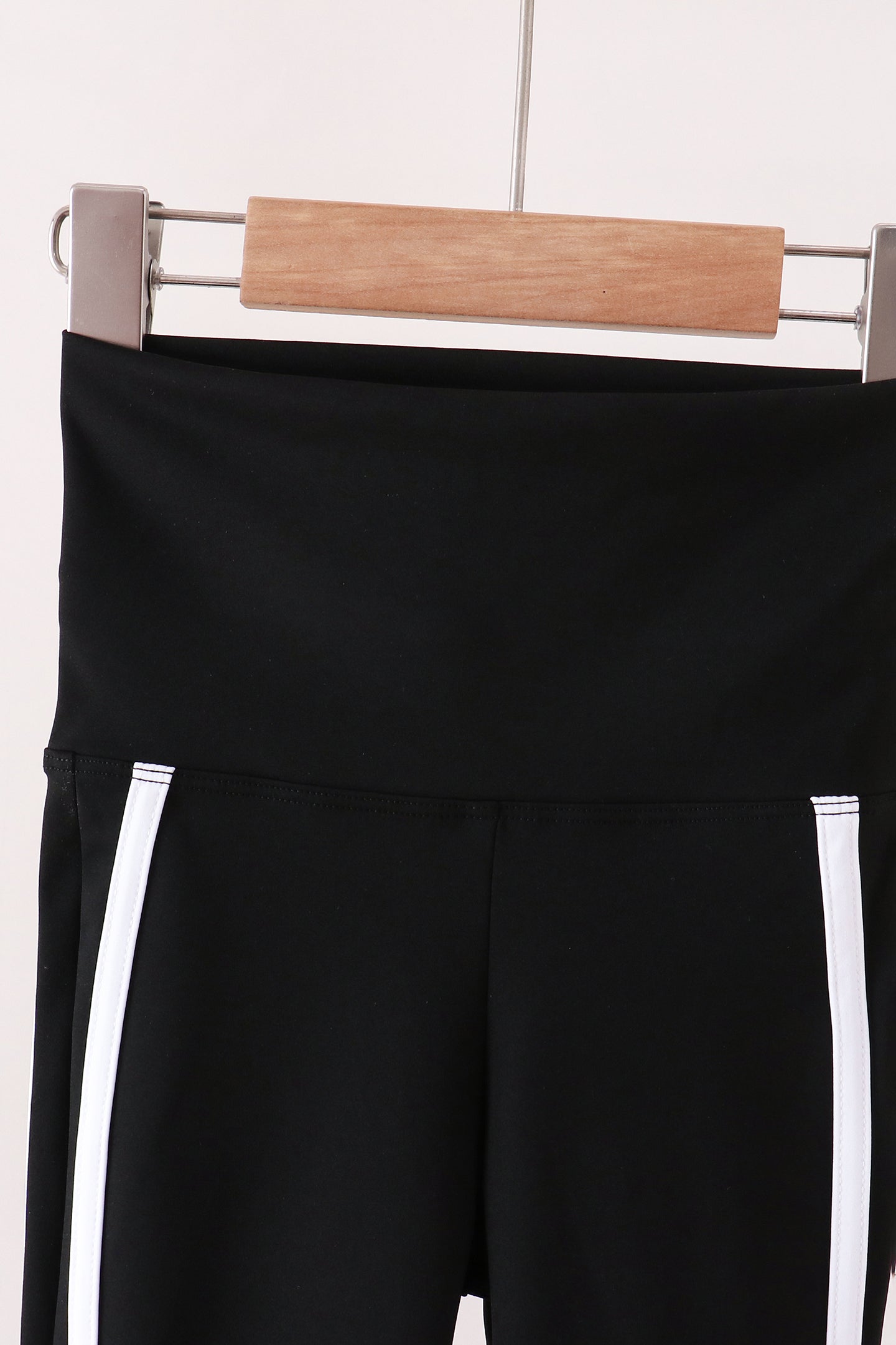 Black Flare Double Side Stripe Active Pants