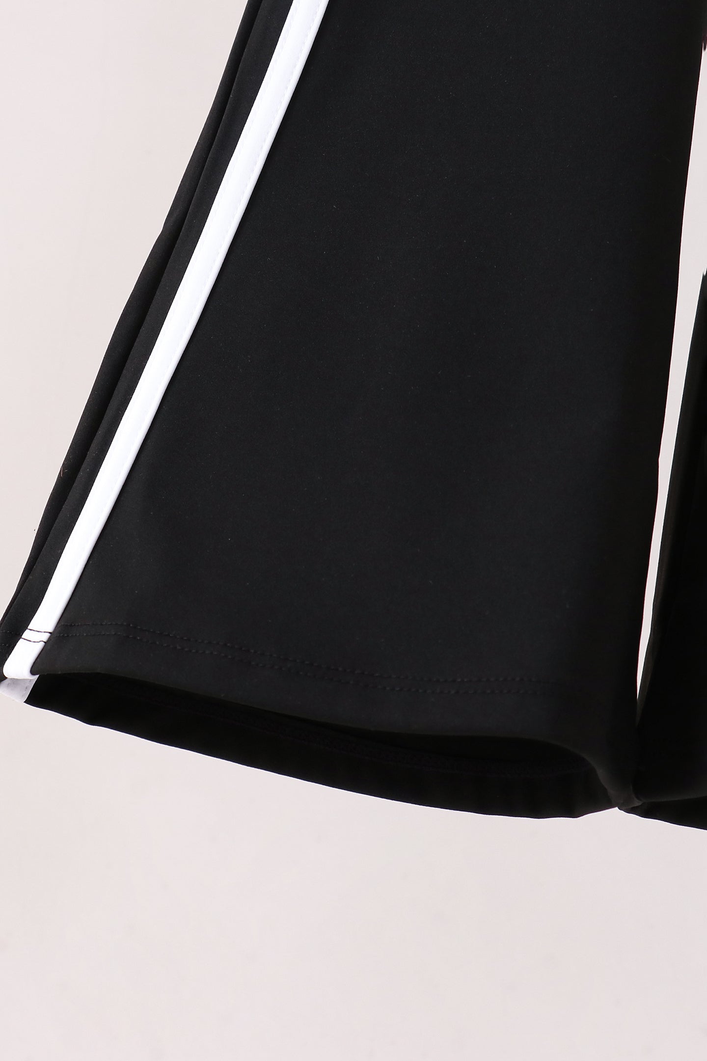 Black Flare Double Side Stripe Active Pants