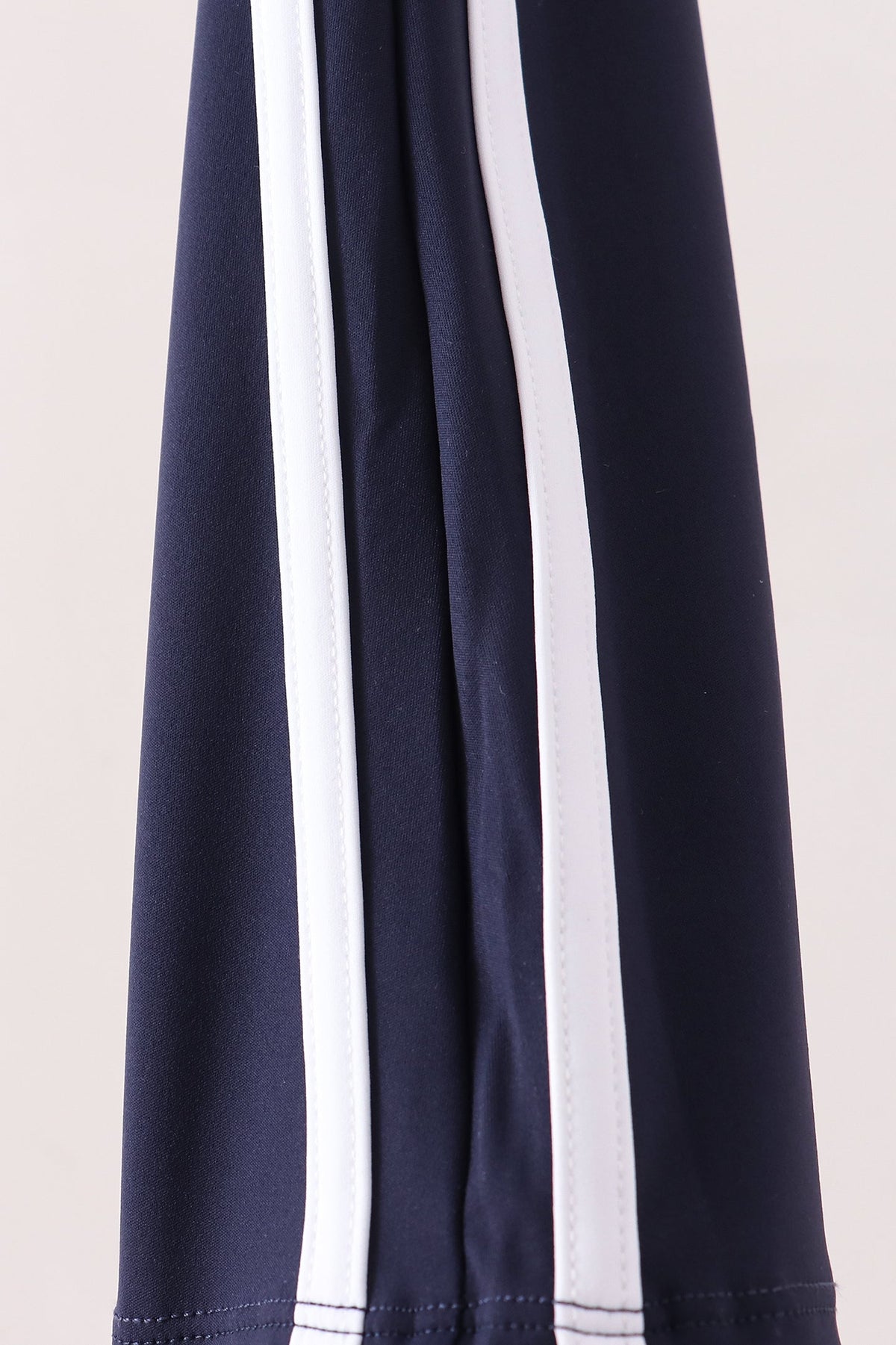 Navy Flare Double Side Stripe Active Pants