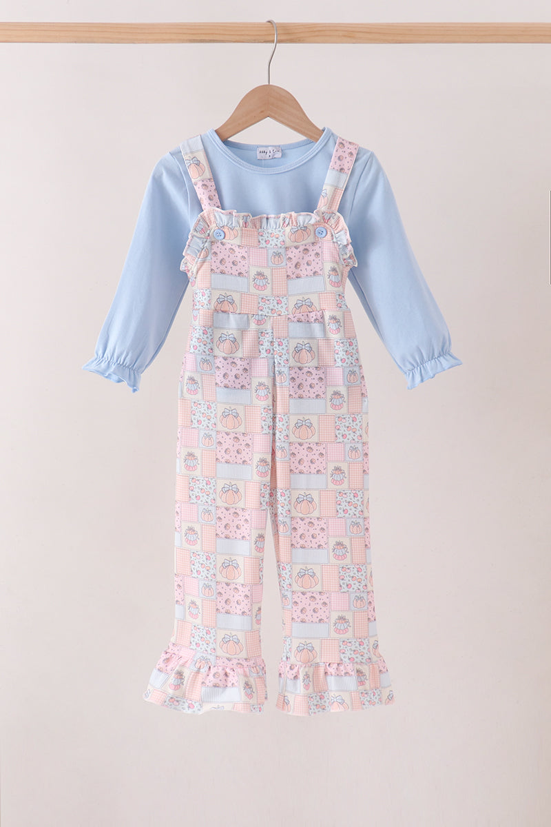 Pink pumpkin ruffle 2pc set