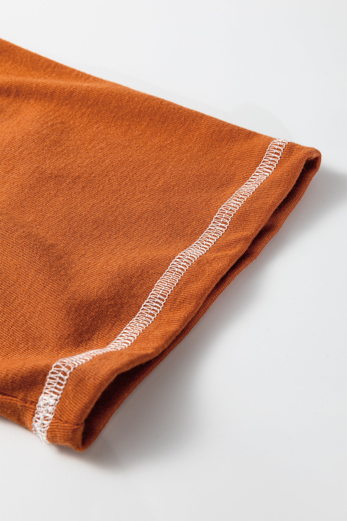 Orange Contrast Stitching Buttoned V Neck Half Sleeve Top and Drawstring Flare Pants Set