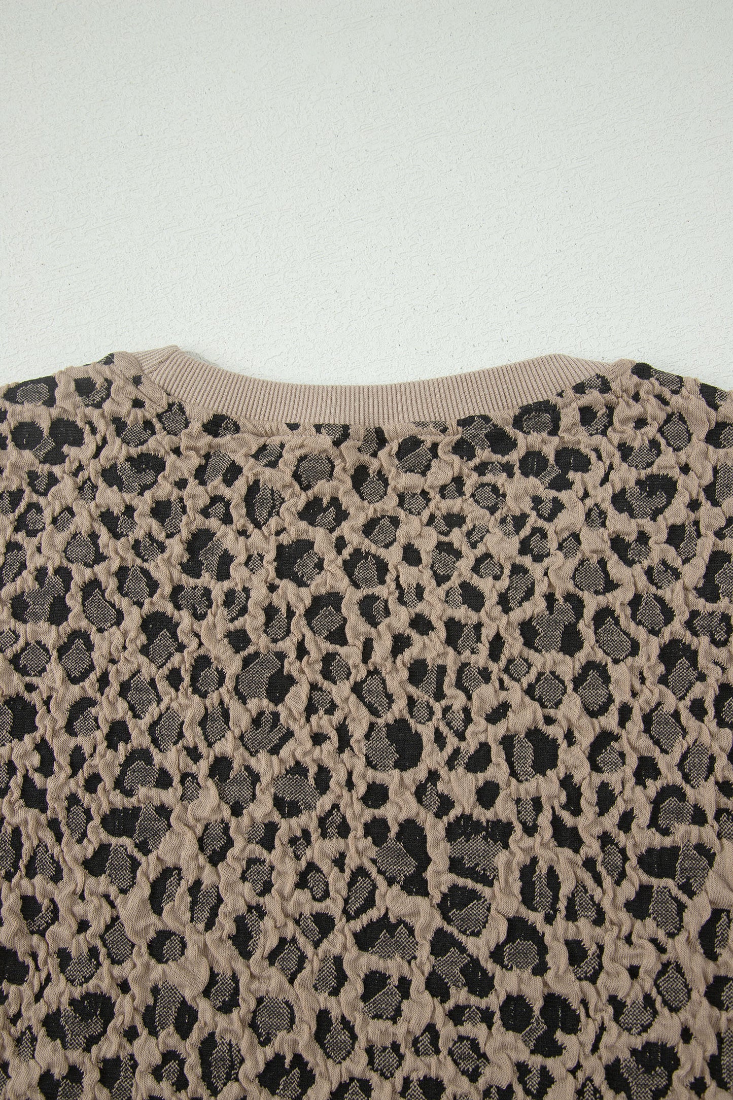 Khaki Leopard Textured Sleeveless Mini Dress with Pockets