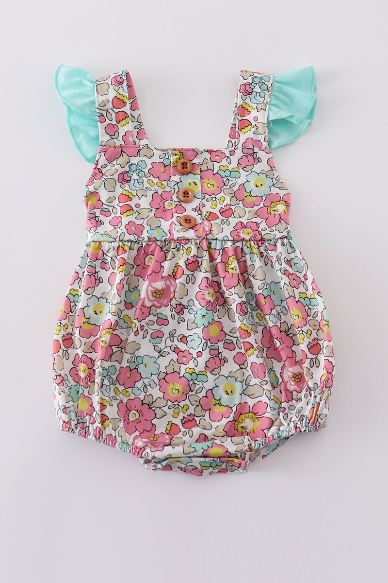 Pink floral print bubble