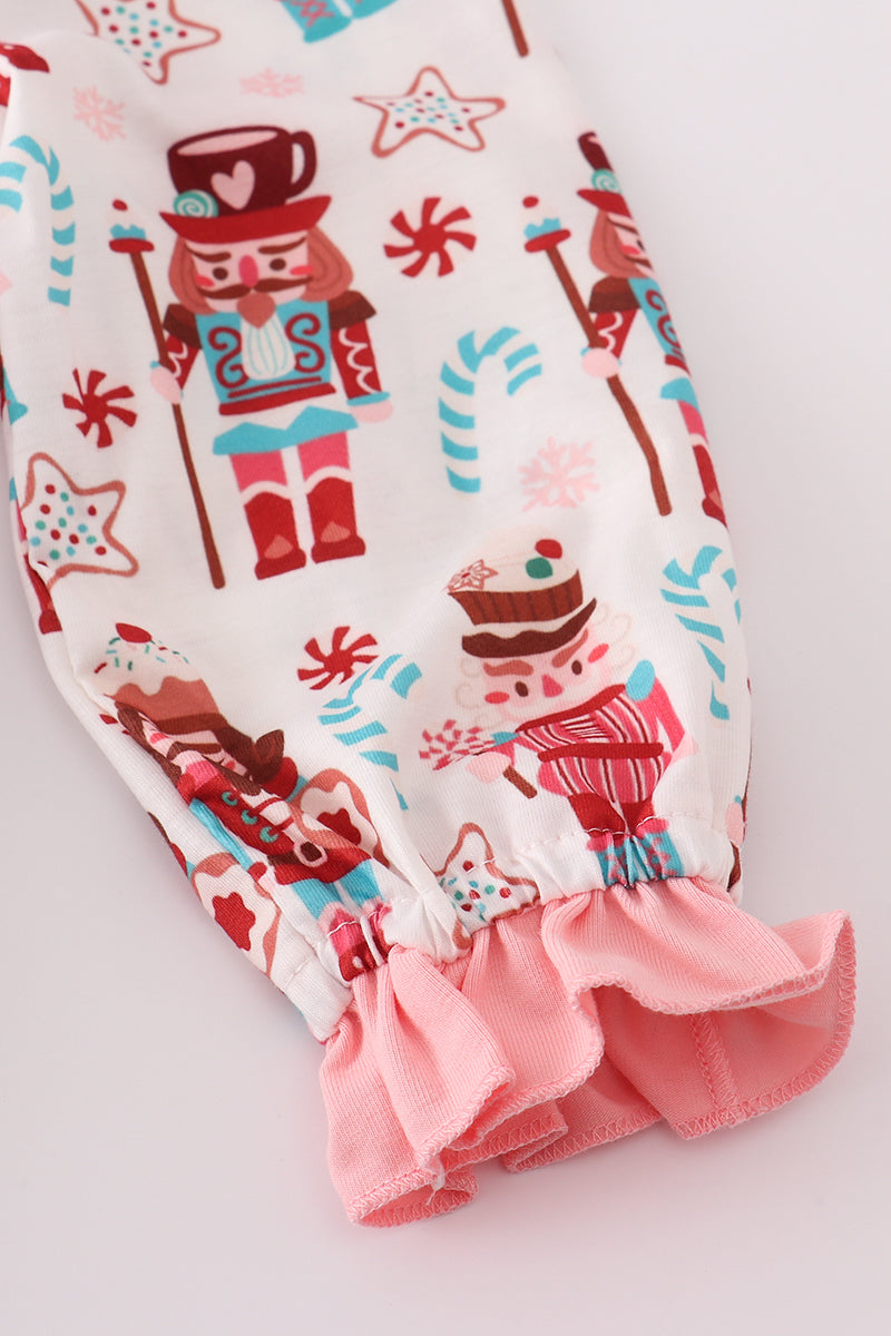 Christmas nutcracker print ruffle gown