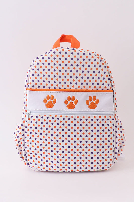 Clemson university embroidery boy backpack
