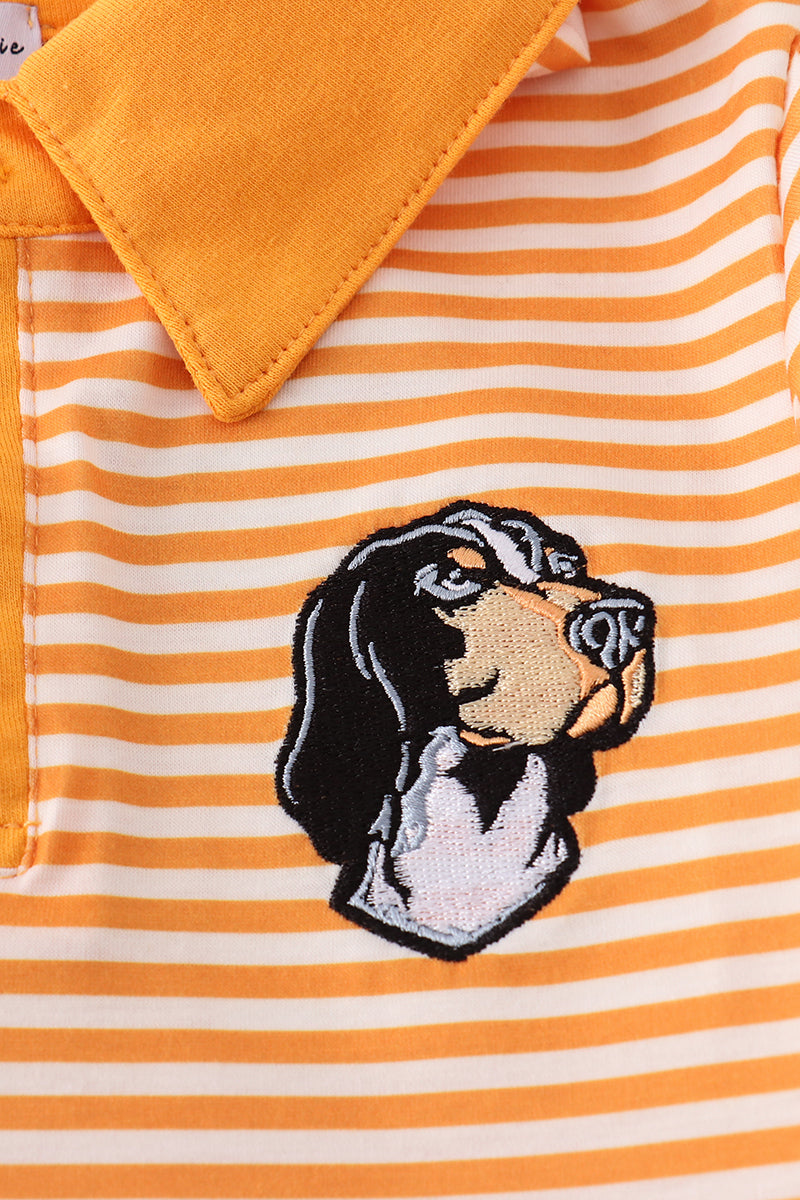 Orange tennessee applique stripe shirt