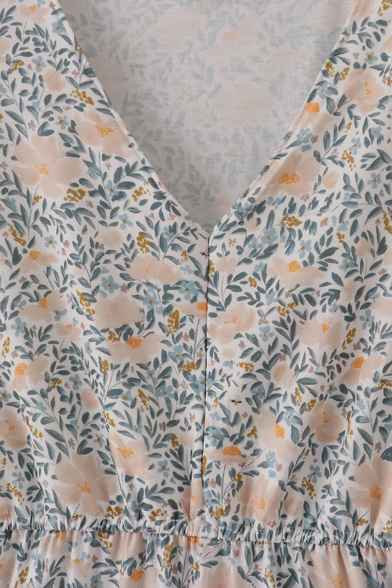 Fall floral print ruffle mom&me dress