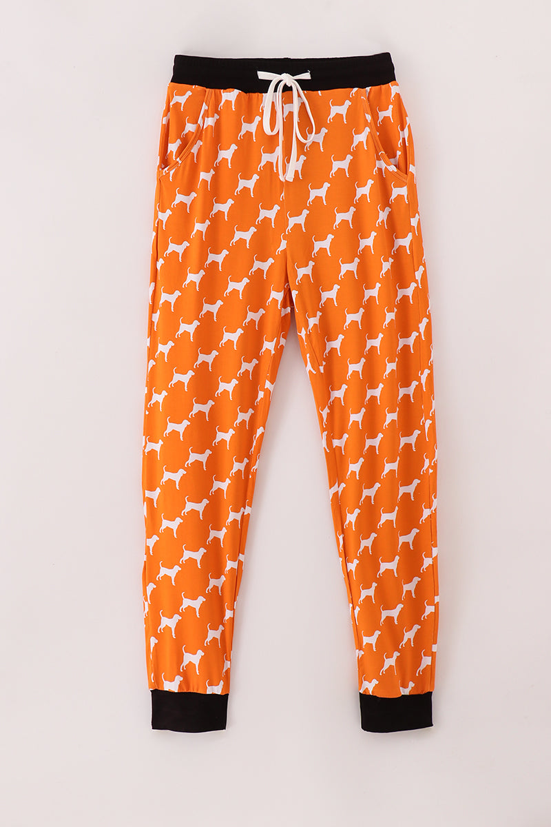 Orange Tennessee bamboo mom pants
