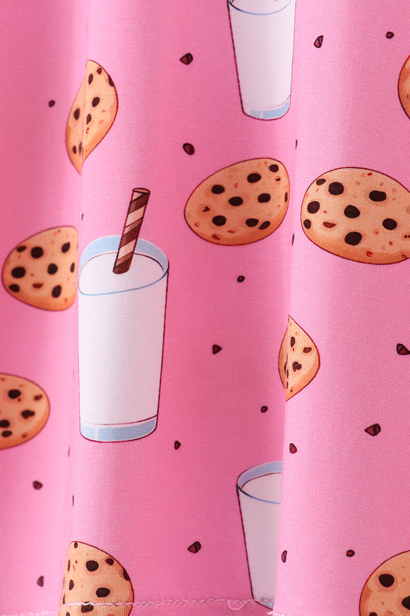 Pink milk cookie bamboo pajamas set