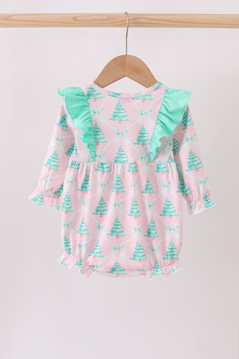 Pink christmas tree ruffle bubble