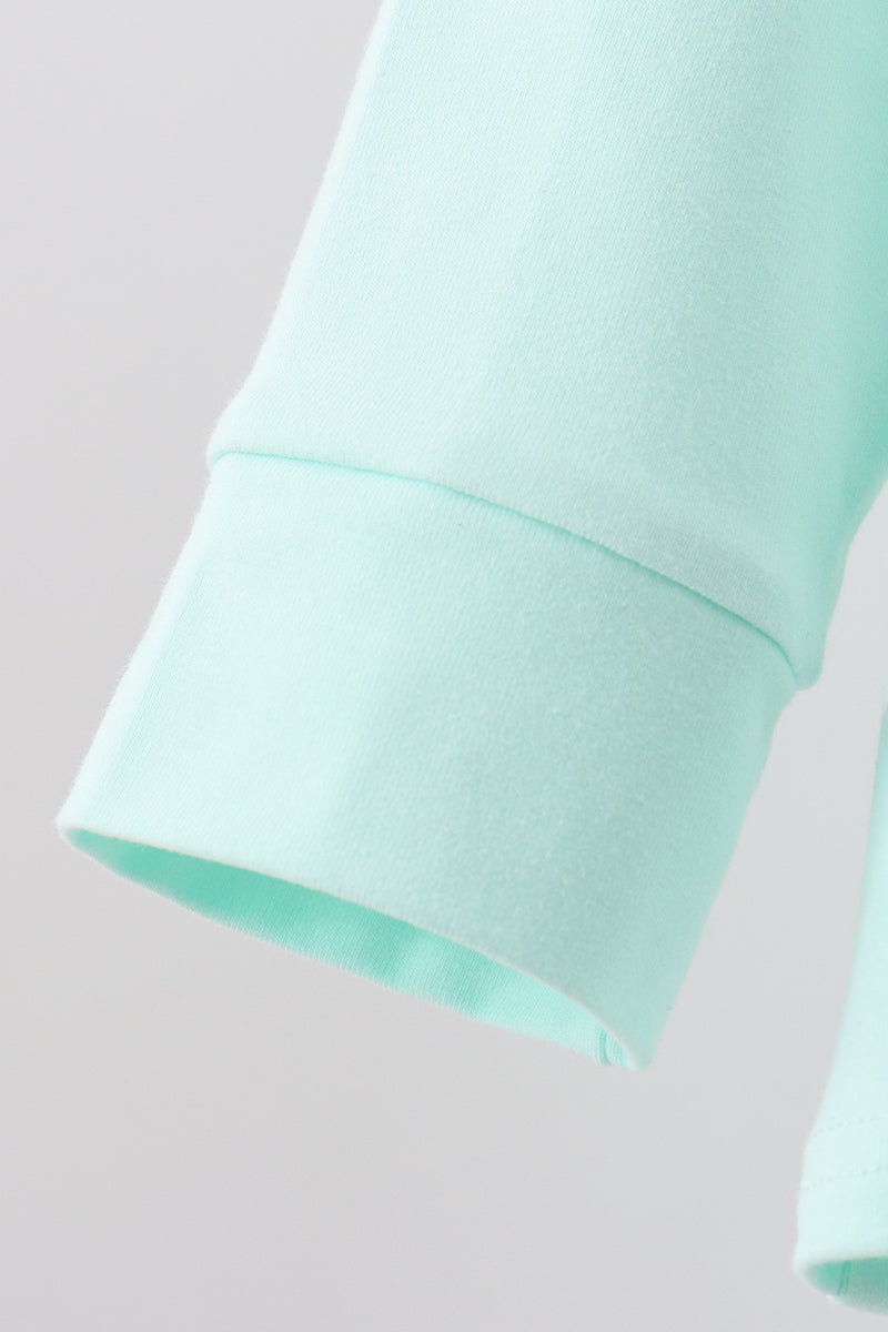 Green vehicle embroidery pants set