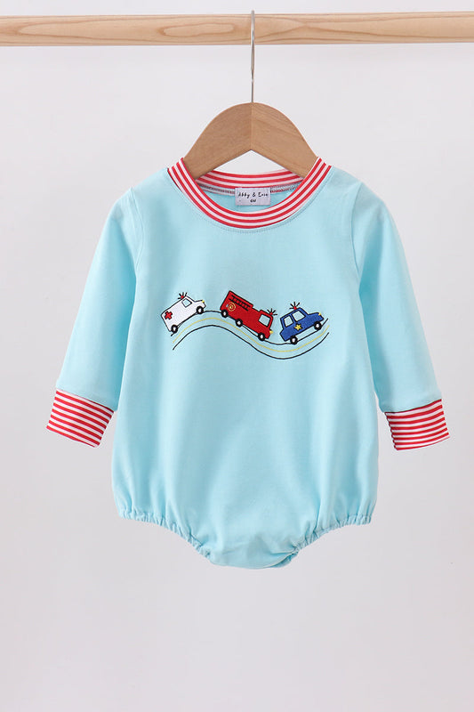 Blue vehicle emboridery bubble