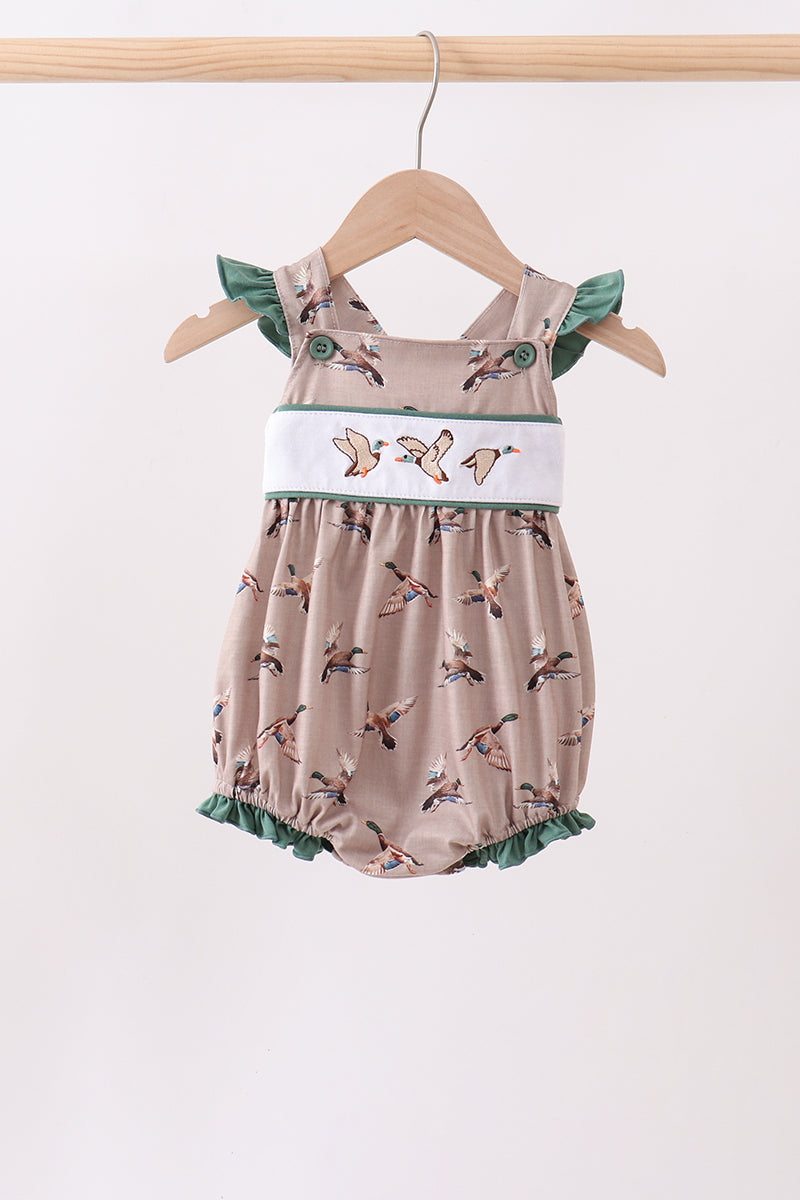 Green Mallard Embroidered Bubble
