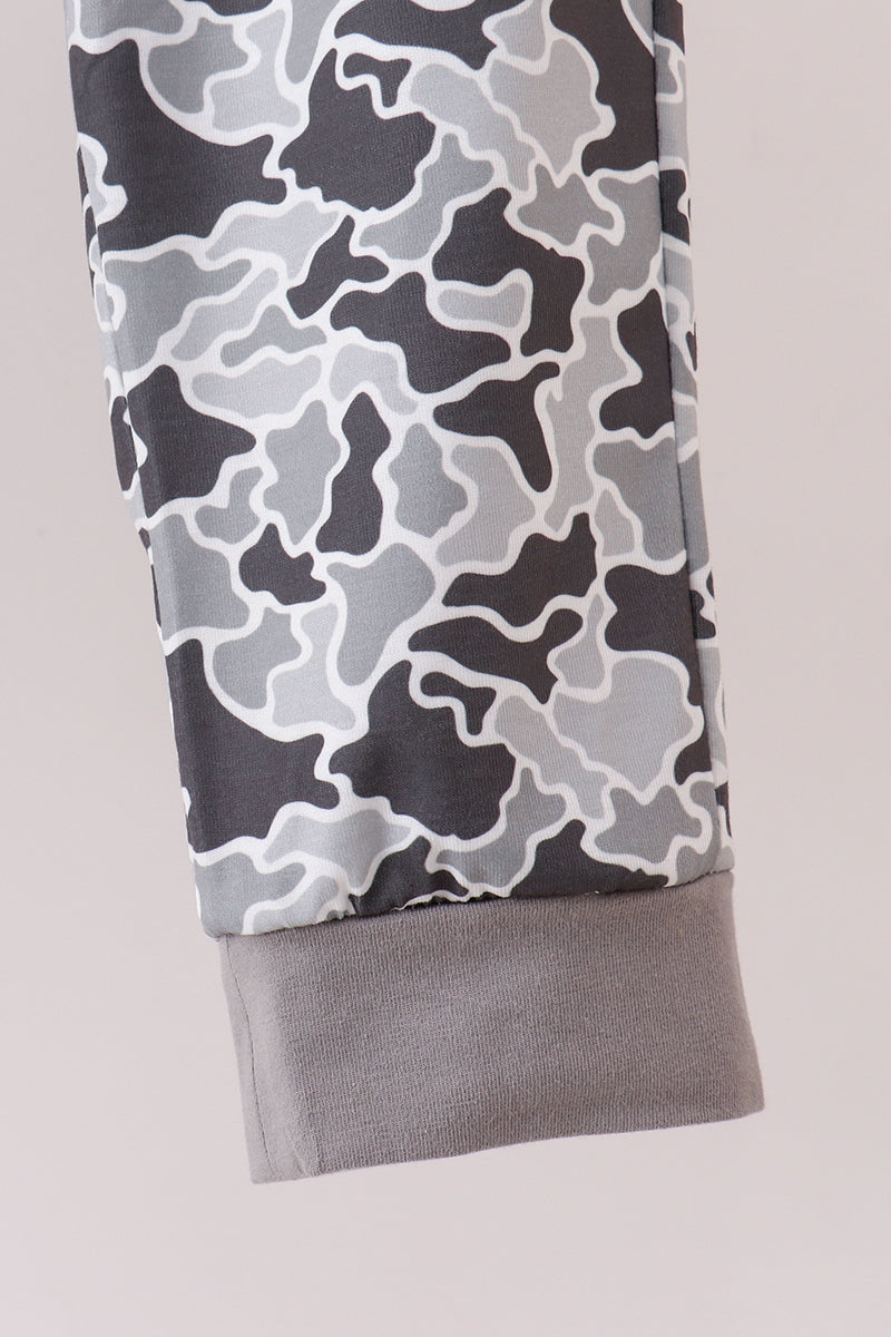 Grey Camouflage Jogger Set