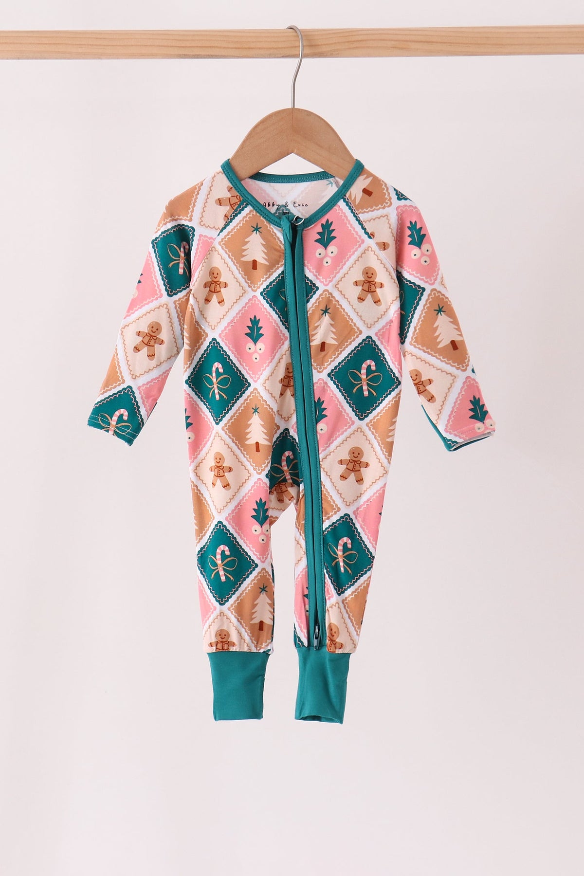 Green Gingerbread Bamboo Romper
