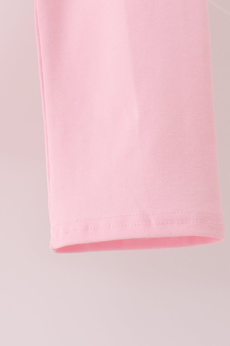 Pink french knot dot pants set