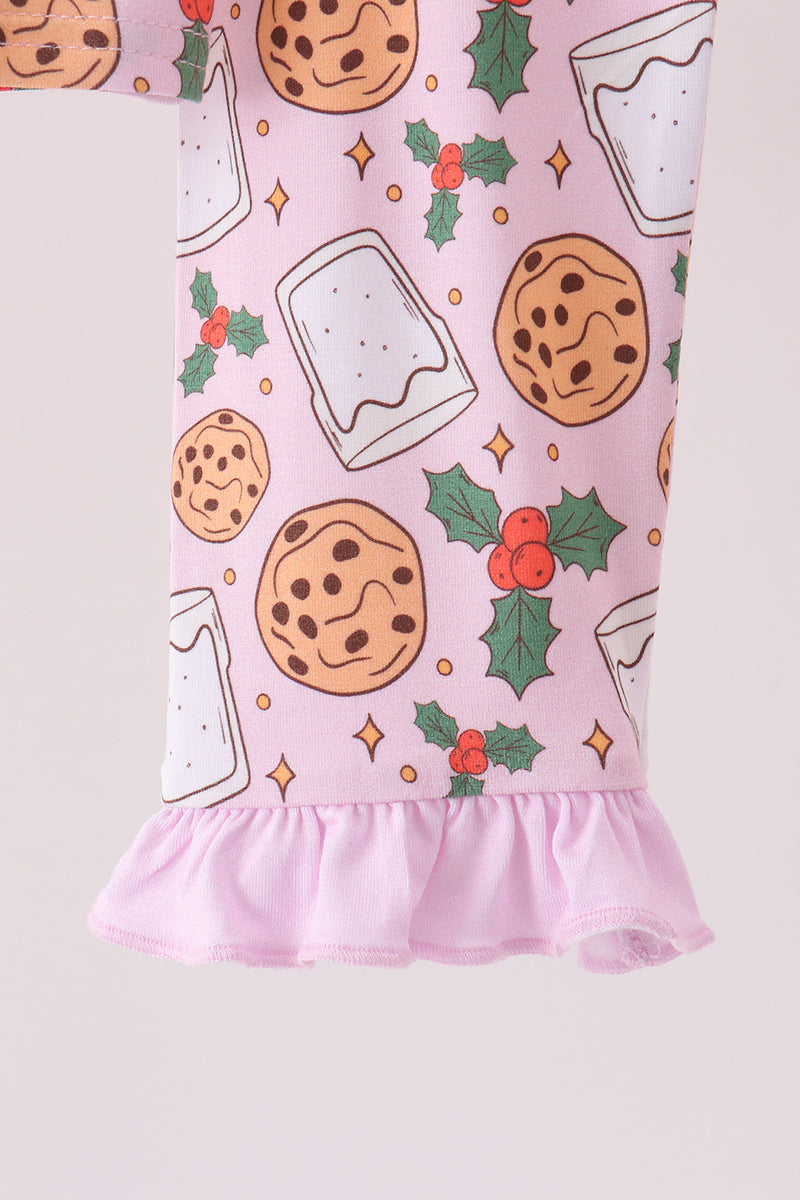 Pink milk cookie holly bamboo pajama set