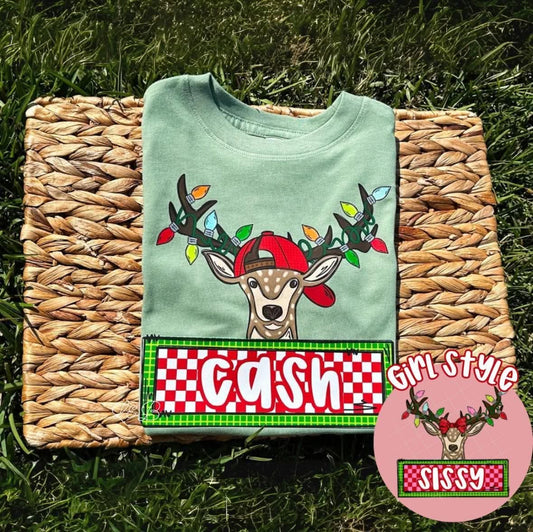 Reindeer monogram. Tee